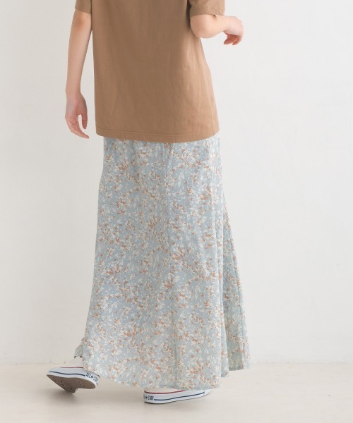 OMNES（オムネス）の「シフォンジョーゼットフラワーマーメイドスカート（スカート・レディース・サックスブルー/ブラック・FREE）」の9枚目の写真