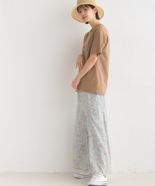 OMNES（オムネス）の「シフォンジョーゼットフラワーマーメイドスカート（スカート・レディース・サックスブルー/ブラック・FREE）」の8枚目の写真