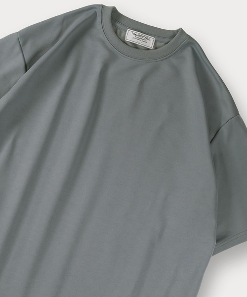 SlashDate（スラッシュデイト）の「リラックスフィットポンチTシャツ/イージードライ/イージーケア（Tシャツ/カットソー・メンズ・ブルー/グレー/チャコールグレー/ホワイト・M/L/XL）」の4枚目の写真