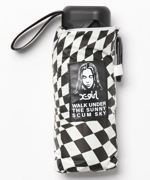 X-girl（エックスガール）の「【X-girl /エックスガール】 ×Wpc. CHECKERED FOLDING UMBRELLA（折りたたみ傘・レディース・オフホワイト・FREE）」の2枚目の写真