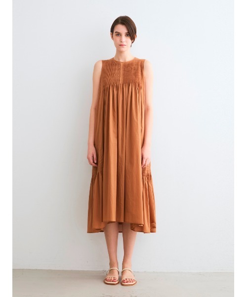 【新品タグ付】 three dots コットン100% ワンピース S コットンリネン ドレス（ワンピース）｜three dots