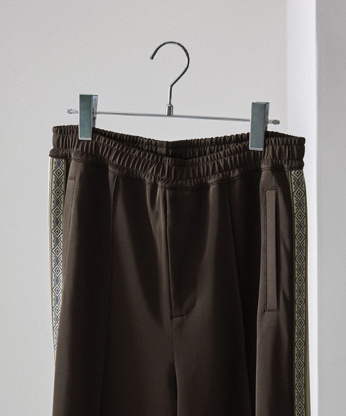 サイドラインノルディックパターン ワイドトラックパンツ