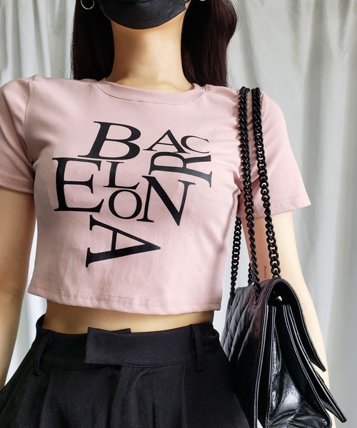 me+em select（ミームセレクト）の「【 ４color 】BACロゴレタリングショートＴシャツ ／ BAC logo lettering short T-shirt（Tシャツ/カットソー・レディース・ブラック/グレー/ピンク/ホワイト・FREE）」の4枚目の写真