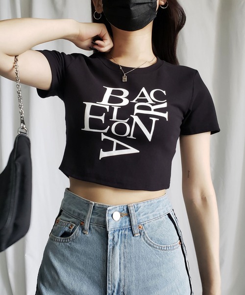 me+em select（ミームセレクト）の「【 ４color 】BACロゴレタリングショートＴシャツ ／ BAC logo lettering short T-shirt（Tシャツ/カットソー・レディース・ブラック/グレー/ピンク/ホワイト・FREE）」の6枚目の写真