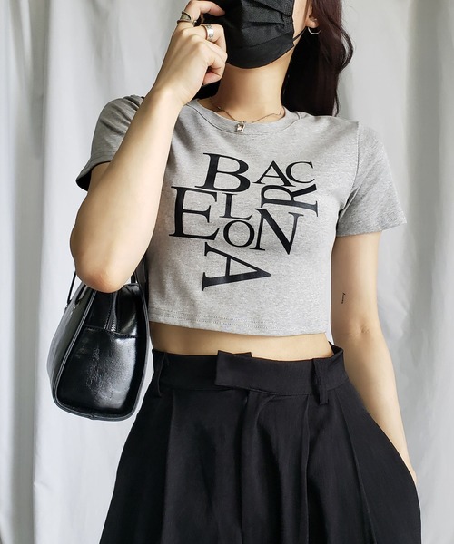 me+em select（ミームセレクト）の「【 ４color 】BACロゴレタリングショートＴシャツ ／ BAC logo lettering short T-shirt（Tシャツ/カットソー・レディース・ブラック/グレー/ピンク/ホワイト・FREE）」の7枚目の写真