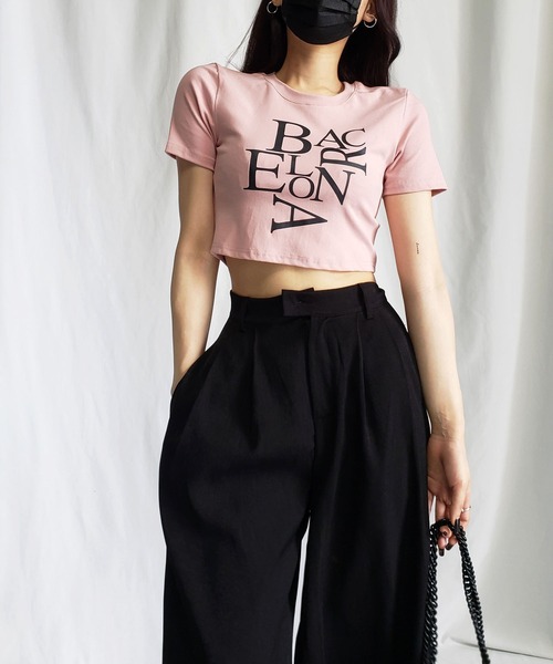 me+em select（ミームセレクト）の「【 ４color 】BACロゴレタリングショートＴシャツ ／ BAC logo lettering short T-shirt（Tシャツ/カットソー・レディース・ブラック/グレー/ピンク/ホワイト・FREE）」の8枚目の写真