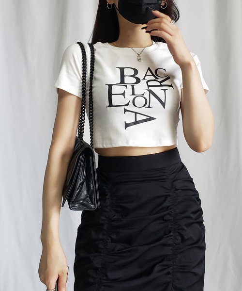 me+em select（ミームセレクト）の「【 ４color 】BACロゴレタリングショートＴシャツ ／ BAC logo lettering short T-shirt（Tシャツ/カットソー・レディース・ブラック/グレー/ピンク/ホワイト・FREE）」の22枚目の写真