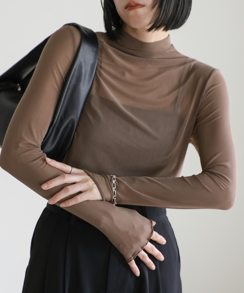 embryo スキントップス select MOCA（セレクトモカ）の「シースルースキントップス（Tシャツ