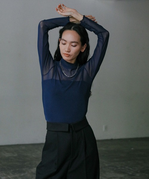 select MOCA（セレクトモカ）の「シースルースキントップス（Tシャツ