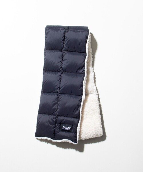 TAION（タイオン）の「【TAION/タイオン】GLOSTER別注 ボアリバーシブルマフラー ダウンマフラー（マフラー・メンズ・グレー/ブラック/オリーブ/ホワイト/ベージュ/オレンジ・FREE）」の15枚目の写真