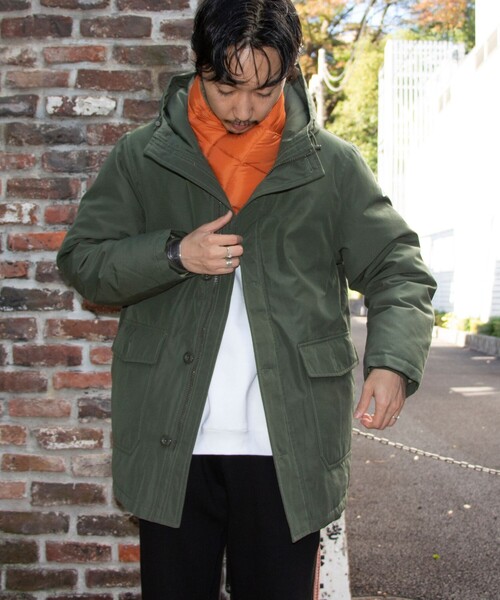 TAION（タイオン）の「【TAION/タイオン】GLOSTER別注 ボアリバーシブルマフラー ダウンマフラー（マフラー・メンズ・グレー/ブラック/オリーブ/ホワイト/ベージュ/オレンジ・FREE）」の10枚目の写真