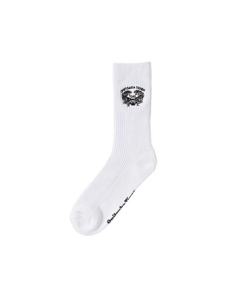PATOU × Onitsuka Tiger フリル ソックス S ホワイト　黒 MIDDLE SOCKS / ミドルソックス（ソックス/靴下）｜Onitsuka