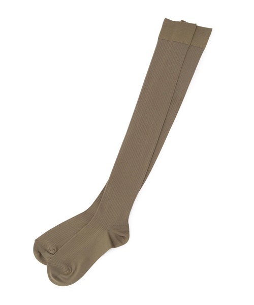 ADAM ET ROPE'(アダムエロペ)の「リブニーハイソックス(ソックス/靴下・レディース・キナリ/オリーブ/ブラック・FREE)」の11枚目の写真