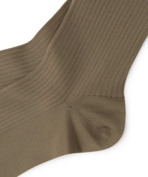ADAM ET ROPE'(アダムエロペ)の「リブニーハイソックス(ソックス/靴下・レディース・キナリ/オリーブ/ブラック・FREE)」の13枚目の写真