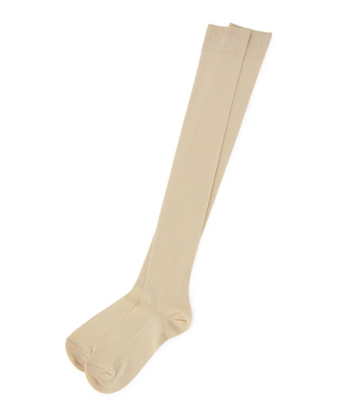 ADAM ET ROPE'(アダムエロペ)の「リブニーハイソックス(ソックス/靴下・レディース・キナリ/オリーブ/ブラック・FREE)」の8枚目の写真