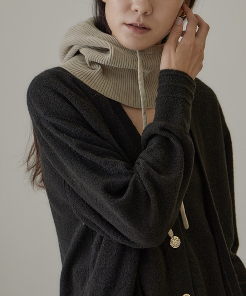 SALON adam et rope'（サロン アダム エ ロペ）の「バラクラバ -CreamyCotton /クリーミーコットン-（ストール/ショール・レディース・ホワイト/パープル/ブラック系その他/グレー・FREE）」の4枚目の写真