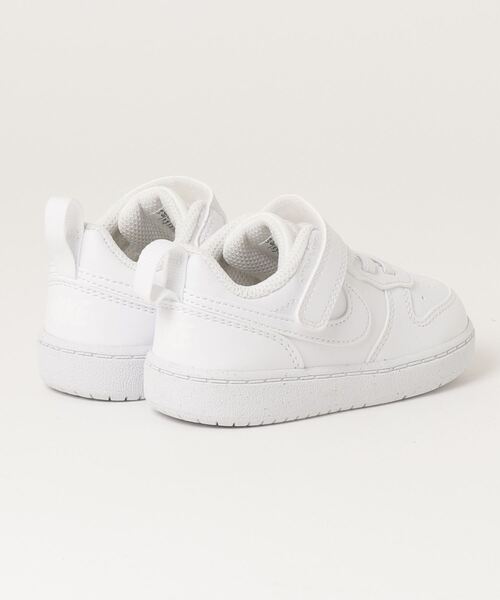 NIKE（ナイキ）の「NIKE ナイキ 12-16 COURT BOROUGH LOW (TD) コート ボロー LOW リクラフト TD KDV5458 106WHITE/WHITE（スニーカー・キッズ・ホワイト・16/13/14/15 /12）」の2枚目の写真