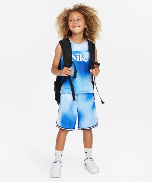 NIKE（ナイキ）の「ナイキ カルチャー オブ バスケットボール プリント ピニー リトルキッズトップ / Nike Culture of Basketball Printed Pinnie Little Kids Top＜105-120cm 展開＞（タンクトップ・キッズ・ブラック/ロイヤルブルー・105/110/115/120）」の8枚目の写真