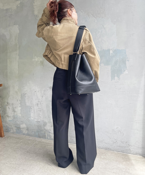 Spick & Span（スピックアンドスパン）の「ヘリンボーンM-47ショートブルゾン（ブルゾン・レディース・カーキ/ベージュ・FREE）」の5枚目の写真