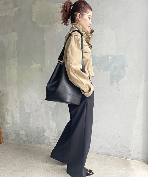 Spick & Span（スピックアンドスパン）の「ヘリンボーンM-47ショートブルゾン（ブルゾン・レディース・カーキ/ベージュ・FREE）」の6枚目の写真