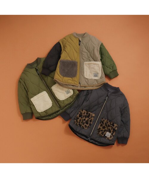 BREEZE（ブリーズ）の「【袖が取り外せる】2wayキルトジャケット（その他アウター・キッズ・レインボー/カーキ/ブラック・140/120/80/110/130/90/100）」の7枚目の写真