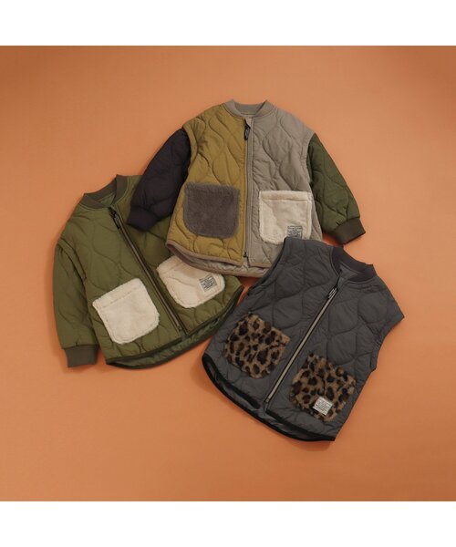 BREEZE（ブリーズ）の「【袖が取り外せる】2wayキルトジャケット（その他アウター・キッズ・レインボー/カーキ/ブラック・140/120/80/110/130/90/100）」の8枚目の写真