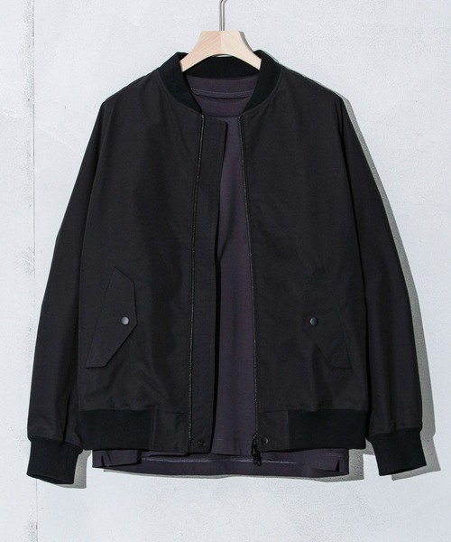NANO universe（ナノユニバース）の「コットンライクウェザーMA-1（ブルゾン・メンズ・ブラック/カーキ/ライトベージュ・S/M/L）」の9枚目の写真