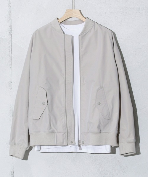 NANO universe（ナノユニバース）の「コットンライクウェザーMA-1（ブルゾン・メンズ・ブラック/カーキ/ライトベージュ・S/M/L）」の11枚目の写真