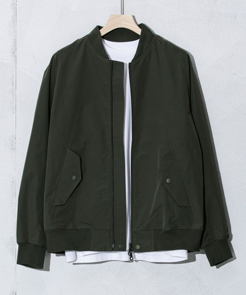 NANO universe（ナノユニバース）の「コットンライクウェザーMA-1（ブルゾン・メンズ・ブラック/カーキ/ライトベージュ・S/M/L）」の5枚目の写真