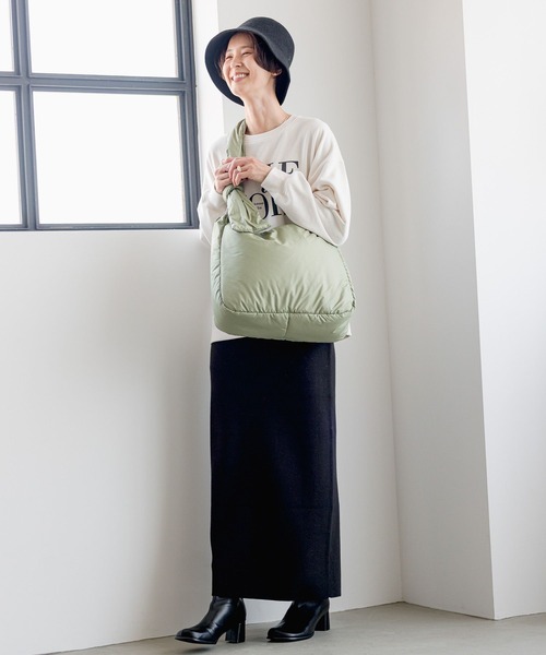 LEPSIM（レプシィム）の「撥水ナイロン斜めがけショルダー　973998（ショルダーバッグ・レディース・ライトカーキ/アイボリー/ブラック・ONE SIZE）」の14枚目の写真