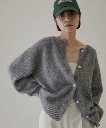 SALON adam et rope' | 【WEB限定】2WAYメタルボタンモヘヤシャギーカーディガン(カーディガン/ボレロ)