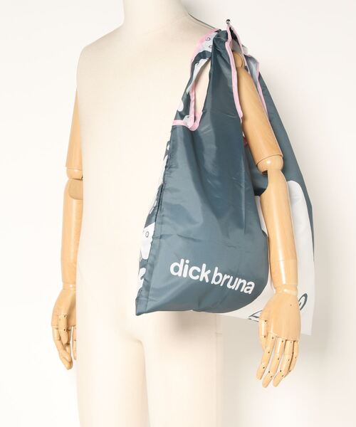 Miffy( ミッフィー)の「【 miffy 】 ブルーナ くるくるショッピングバッグA(エコバッグ/サブバッグ・レディース・グリーン/ブラック×ピンク/オレンジ・FREE)」の7枚目の写真