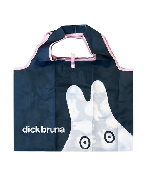 Miffy( ミッフィー)の「【 miffy 】 ブルーナ くるくるショッピングバッグA(エコバッグ/サブバッグ・レディース・グリーン/ブラック×ピンク/オレンジ・FREE)」の3枚目の写真