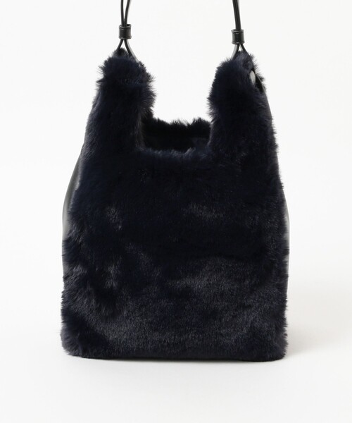 B:MING by BEAMS（ビーミングバイビームス）の「B:MING by BEAMS / フェイクファーコンビ トートバッグ（トートバッグ・レディース・ネイビー/ダークオレンジ・FREE）」の6枚目の写真