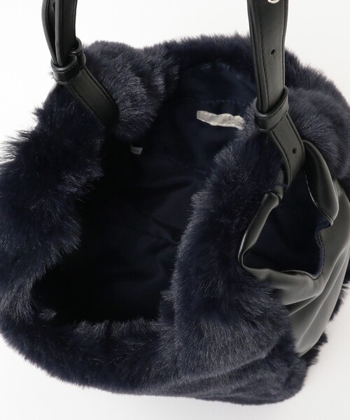 B:MING by BEAMS（ビーミングバイビームス）の「B:MING by BEAMS / フェイクファーコンビ トートバッグ（トートバッグ・レディース・ネイビー/ダークオレンジ・FREE）」の8枚目の写真