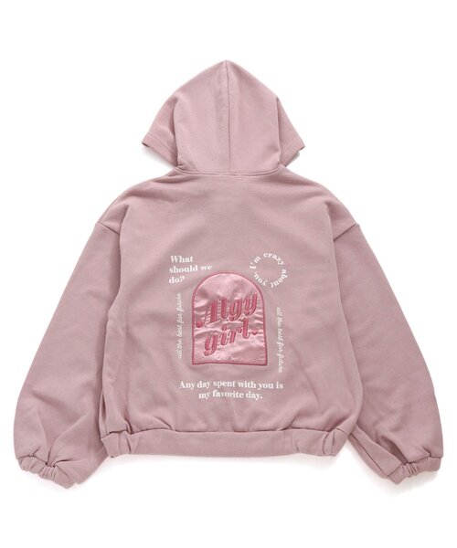 algy(アルジー)の「サテンアップリケパーカー(パーカー・キッズ・アイボリー/ピンク/チャコール・X-SMALL/MEDIUM/XX-SMALL/SMALL)」の11枚目の写真