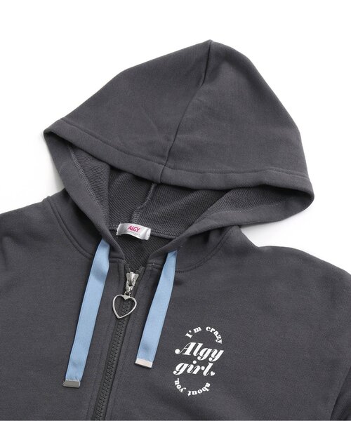 algy(アルジー)の「サテンアップリケパーカー(パーカー・キッズ・アイボリー/ピンク/チャコール・X-SMALL/MEDIUM/XX-SMALL/SMALL)」の12枚目の写真