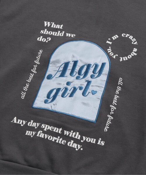 algy(アルジー)の「サテンアップリケパーカー(パーカー・キッズ・アイボリー/ピンク/チャコール・X-SMALL/MEDIUM/XX-SMALL/SMALL)」の15枚目の写真