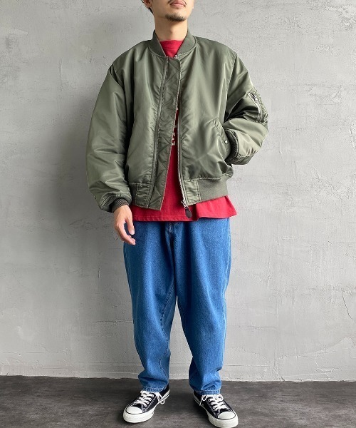 JEANS FACTORY Clothes（ジーンズファクトリークローズ）の「【FINEBOYS 2月号掲載】[Jeans Factory Clothes/ジーンズファクトリークローズ] ビックシルエット MA-1（MA-1・レディース・ブラック/オリーブ/ホワイト・S/M/L/XL）」の6枚目の写真