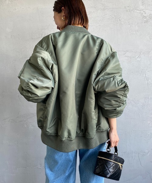 JEANS FACTORY Clothes（ジーンズファクトリークローズ）の「【FINEBOYS 2月号掲載】[Jeans Factory Clothes/ジーンズファクトリークローズ] ビックシルエット MA-1（MA-1・レディース・ブラック/オリーブ/ホワイト・S/M/L/XL）」の21枚目の写真