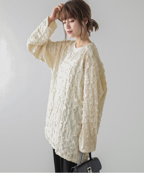 SUGAR BISKET(シュガービスケット)の「ジャガードプルオーバー(その他トップス・レディース・ブラック/ダークブラウン/オフホワイト・フリー)」の2枚目の写真