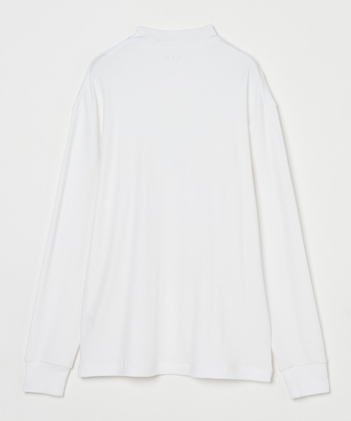 three dots(スリードッツ)の「スフレコットン モックネック(Tシャツ/カットソー・メンズ・ブラック/グレイッシュベージュ/ホワイト・SMALL/MEDIUM/LARGE)」の8枚目の写真