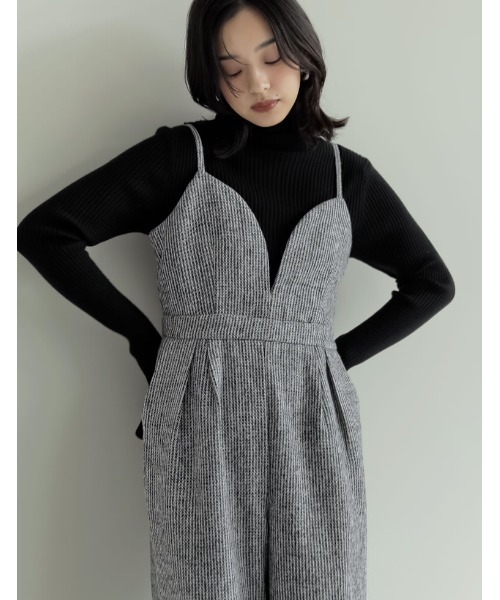 美品 23AW SABY サバイ ツイード オールインワン 706O▲ 美品 23AW SABY サバイ ツイード オールインワン 706O△