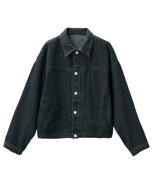RANAN(ラナン)の「ボリュームスリーブデニムジャケット(デニムジャケット・レディース・ブラック/インディゴブルー・LL/M/L)」の3枚目の写真