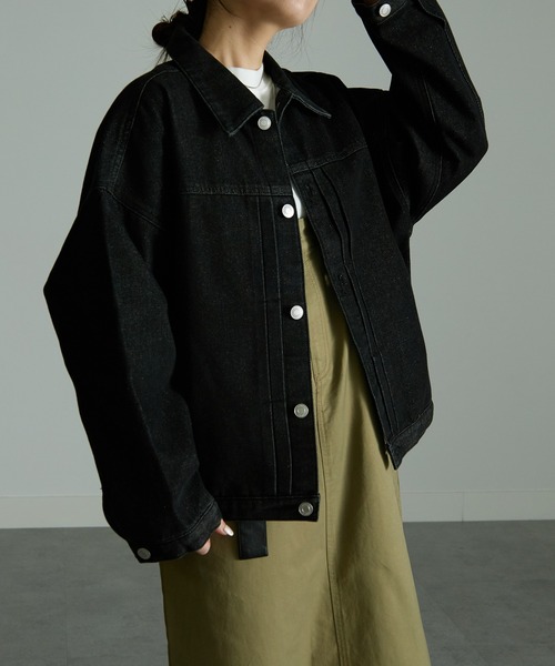 RANAN(ラナン)の「ボリュームスリーブデニムジャケット(デニムジャケット・レディース・ブラック/インディゴブルー・LL/M/L)」の22枚目の写真