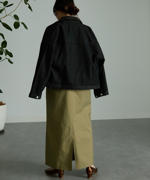 RANAN(ラナン)の「ボリュームスリーブデニムジャケット(デニムジャケット・レディース・ブラック/インディゴブルー・LL/M/L)」の18枚目の写真