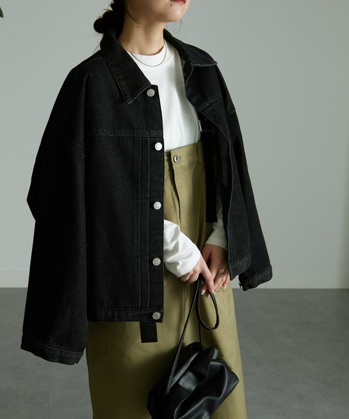 RANAN(ラナン)の「ボリュームスリーブデニムジャケット(デニムジャケット・レディース・ブラック/インディゴブルー・LL/M/L)」の17枚目の写真