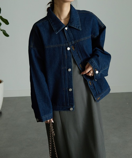 RANAN(ラナン)の「ボリュームスリーブデニムジャケット(デニムジャケット・レディース・ブラック/インディゴブルー・LL/M/L)」の15枚目の写真