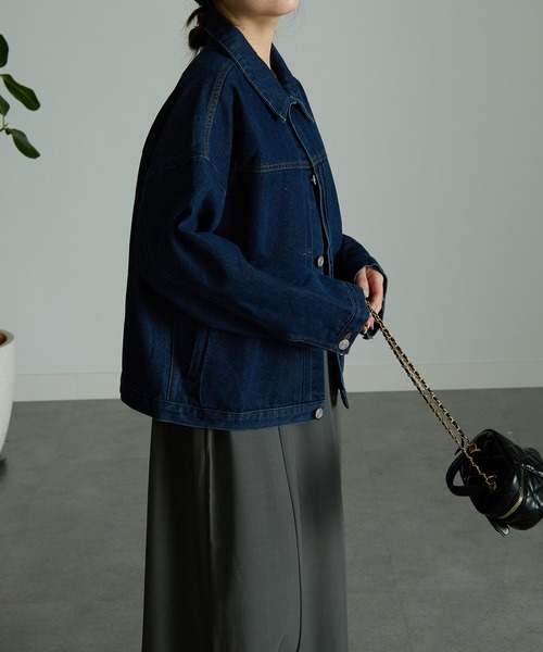 RANAN(ラナン)の「ボリュームスリーブデニムジャケット(デニムジャケット・レディース・ブラック/インディゴブルー・LL/M/L)」の10枚目の写真