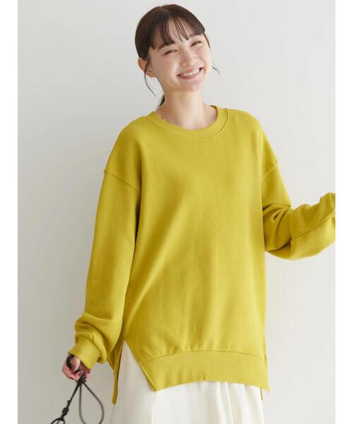 AMERICAN HOLIC（アメリカンホリック）の「バックコクーン裏毛チュニック（チュニック・レディース・チャコールグレー/イエロー/ネイビー/アイボリー・L/M）」の7枚目の写真